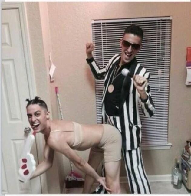Enjoying it too much?-Guys Who Absolutely Nailed Miley Cyrus's Costumes