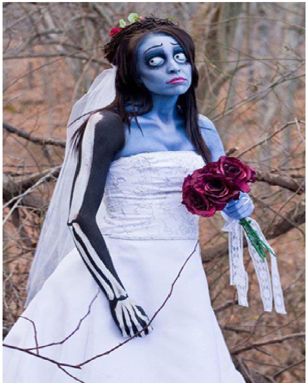 Corpse Bride-Best Halloween Body Paintings