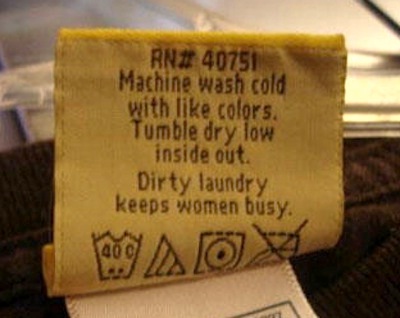 A touch of sexism-12 Hilarious Clothing Tags You'll Ever See