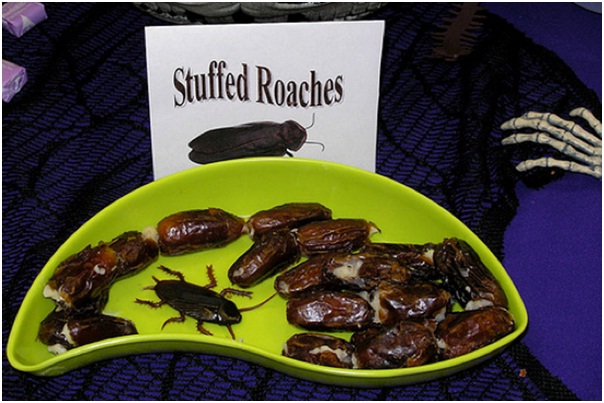 Stuffed Roaches-15 Scary Halloween Dishes That Will Scare The Life Out Of Your Guests