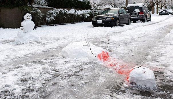 The accident-Craziest Snowmen Ever