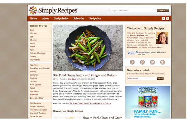 Simplyrecipes.com-Best Recipe Websites