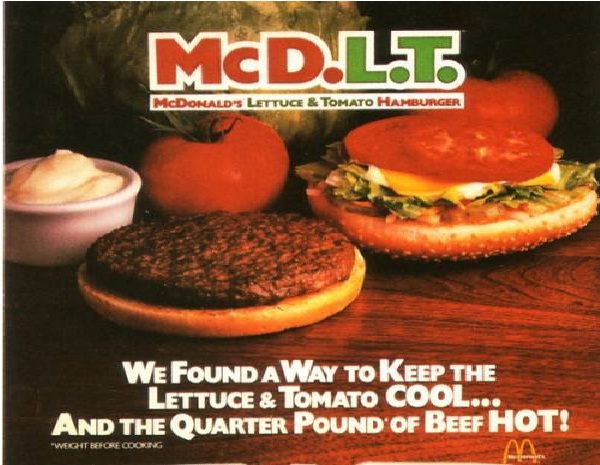 McDLT-Failed McDonald's Products