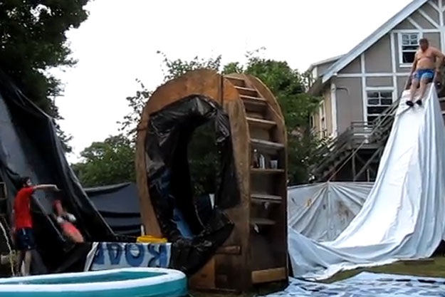 A Funky Waterslide-The Coolest Backyards