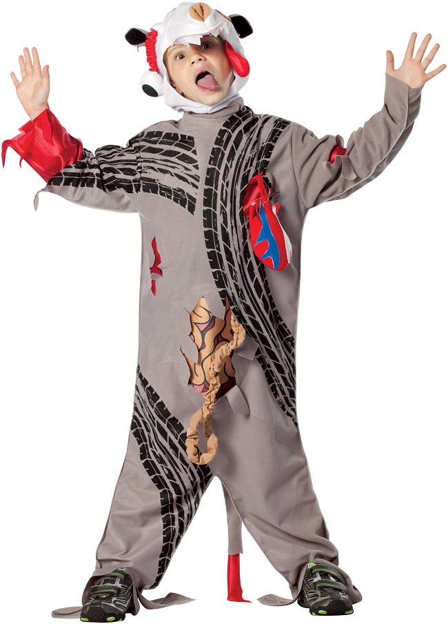 Road Kill Costume-15 Disgusting Kids Halloween Costumes Ever