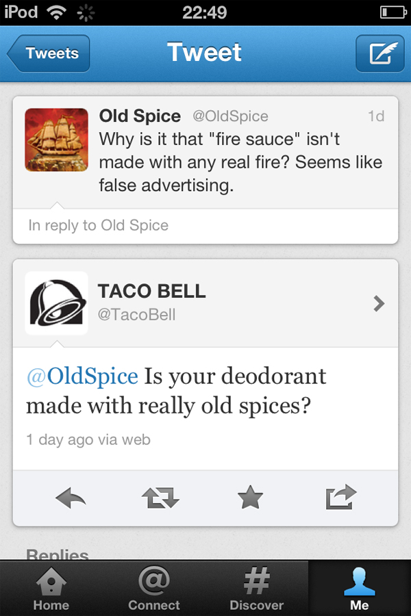 Taco Bell vs. Old Spice-15 Hilarious Twitter Comebacks Ever