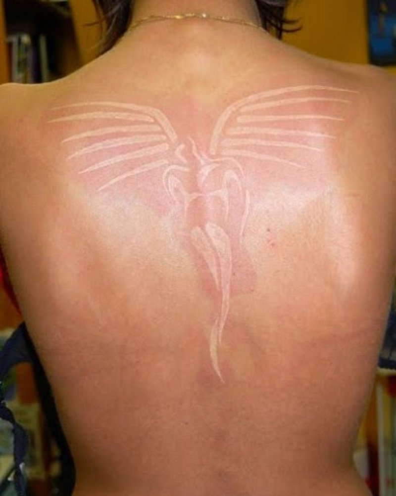 Angel White Ink Tattoo-15 Amazing White Ink Tattoos That You Need To Check Right Now