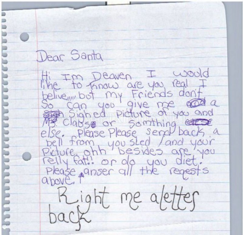 Are You Fat Santa?-12 Hilarious Letters Ever Written To Santa Claus