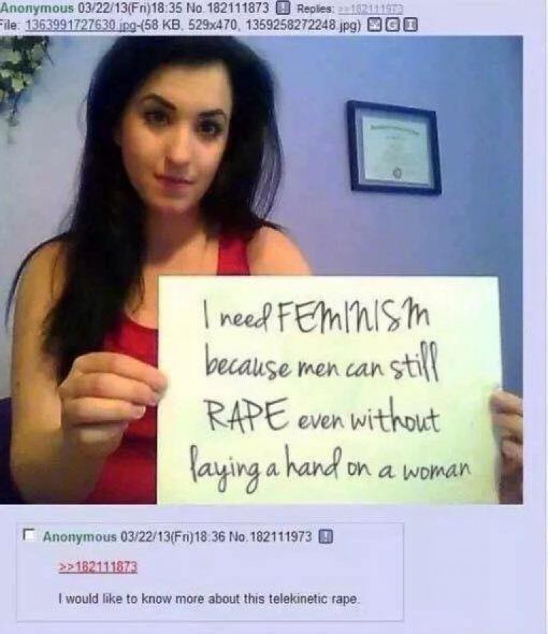 Can Men Rape Without Laying A Hand?-12 Funny Feminist Memes That Are Sure To Trigger Some Feminists