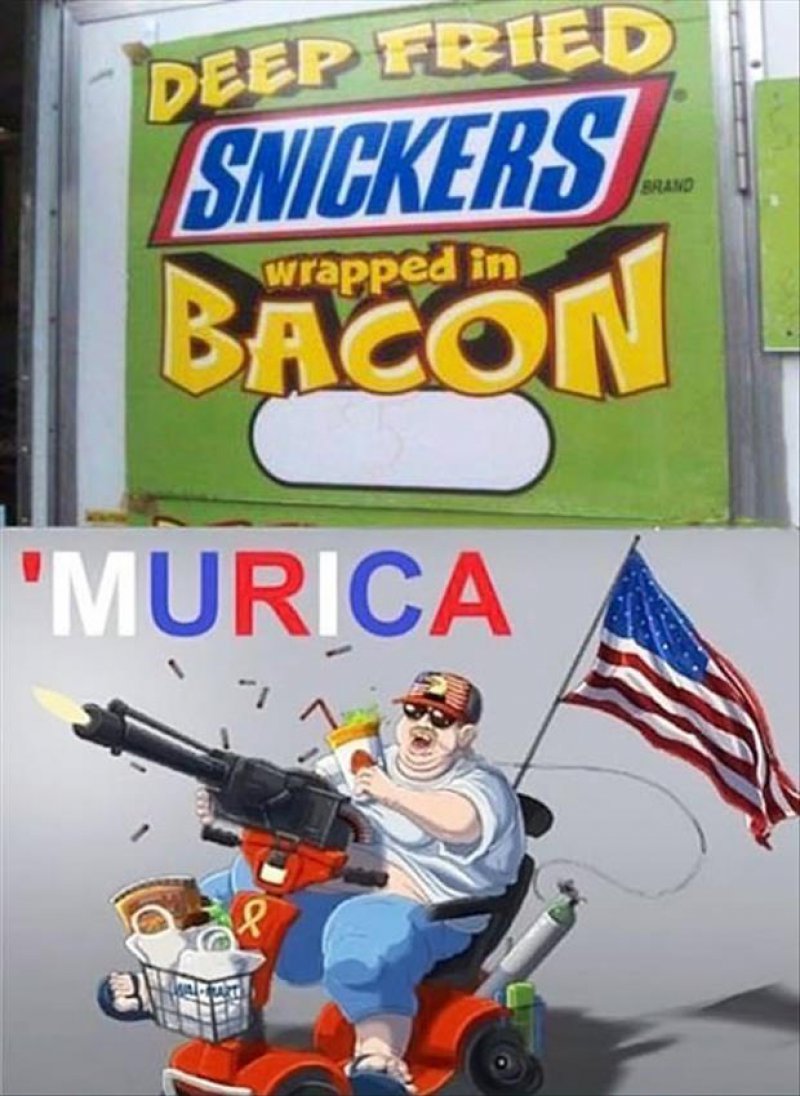 Deep Fried Snickers Wrapped In Bacon!-12 Funny Murica Memes That Will Make You Lol