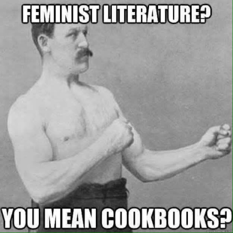 Feminist Literature? You Mean Cookbooks!-12 Savage Memes That Are Insanely Funny