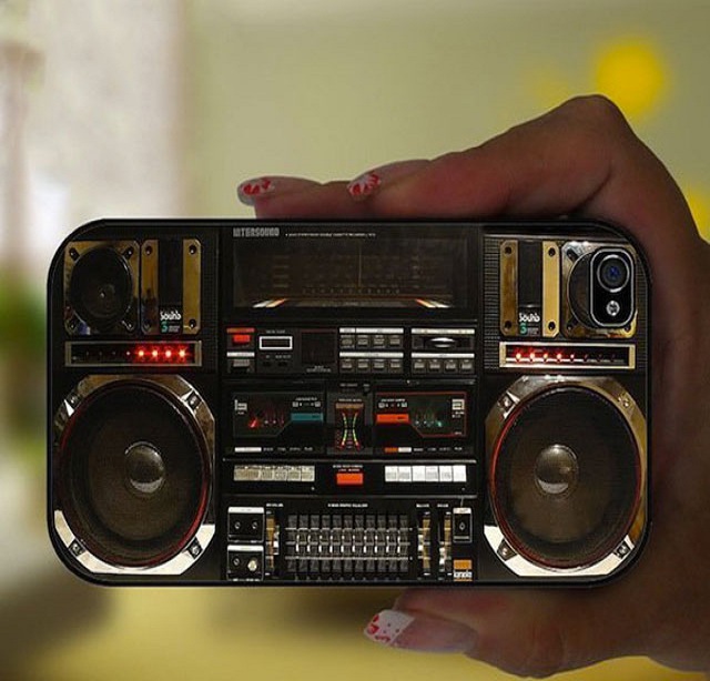 Ghetto blaster case-Top 15 Craziest IPhone Cases