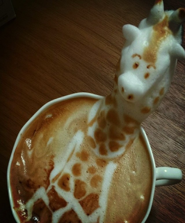 Giraffe-Top 15 Creative 3D Cafe Latte