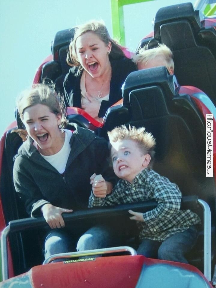 Hair Standing On End-12 Funniest Rollercoaster Pictures 