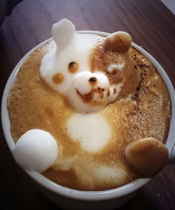 Happy bear-Top 15 Creative 3D Cafe Latte