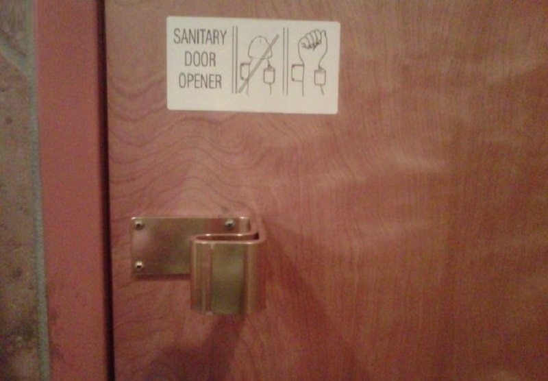 Hilarious Sanitary Door Opener-15 Signs That Are Too Dumb To Digest