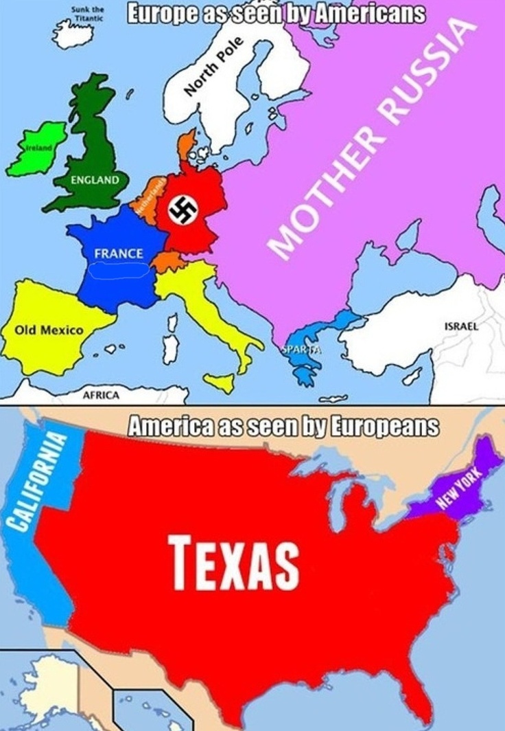 How The World See's Each Other-12 Funny Maps You Won't See In School