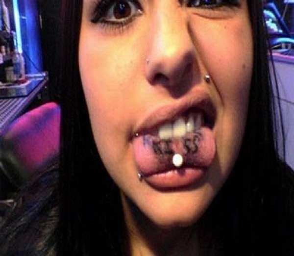 Kiss? sorry miss!!-Weirdest Tongue Tattoos