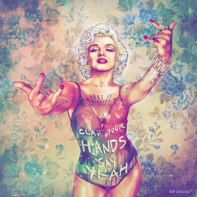 Marilyn Monroe-12 Amazing Hipster Art Pictures You Must See If You're A Hippy
