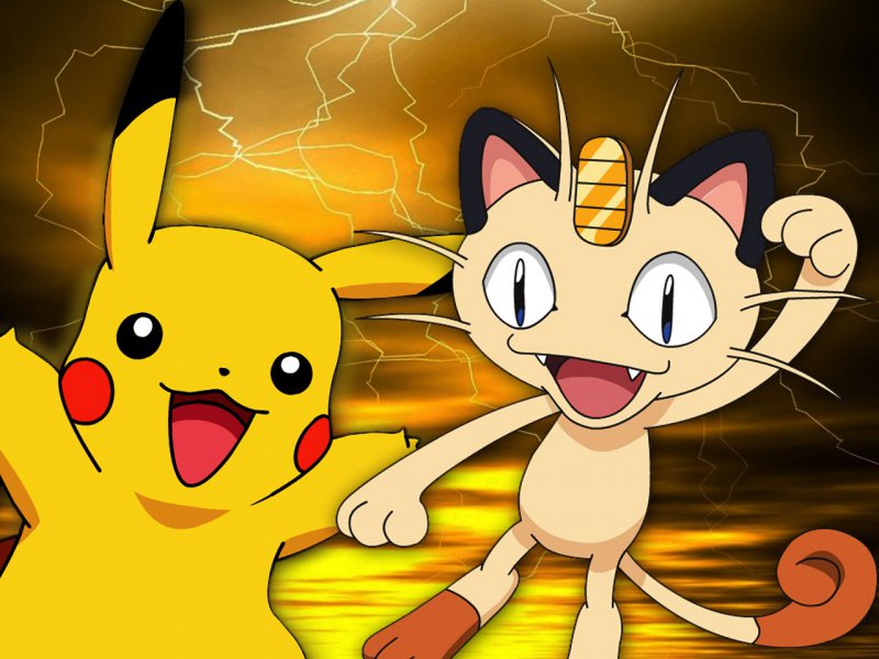 Meowth And Pikachu