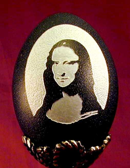 Mona Lisa-15 Eggshell Carvings That Are Beautiful 