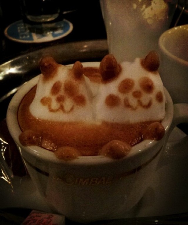Pandas-Top 15 Creative 3D Cafe Latte