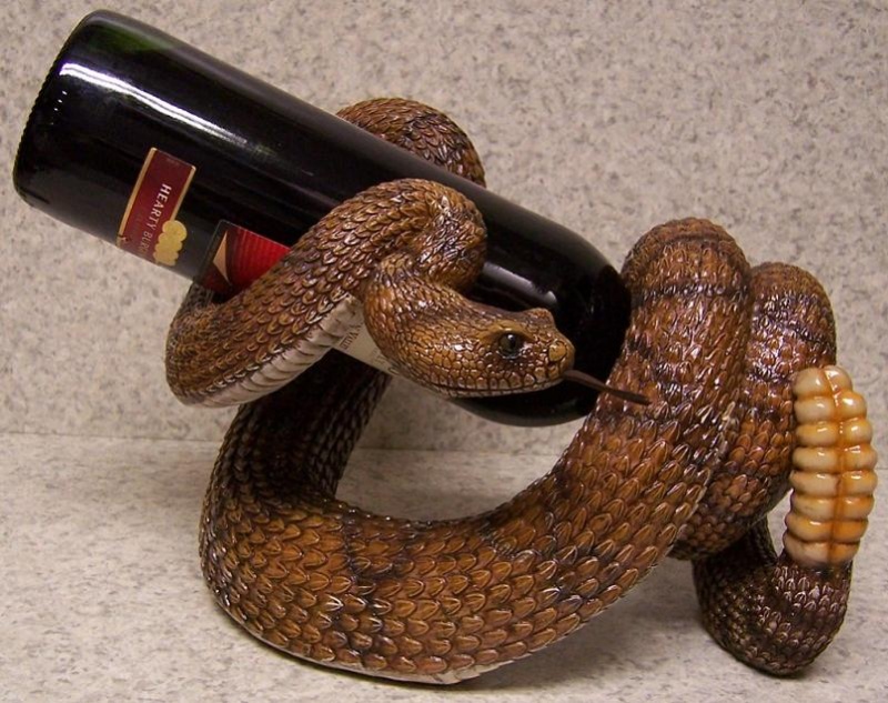 Rattlesnake Bottle Holder-12 Funny Gadgets That Freak Out Your Guests