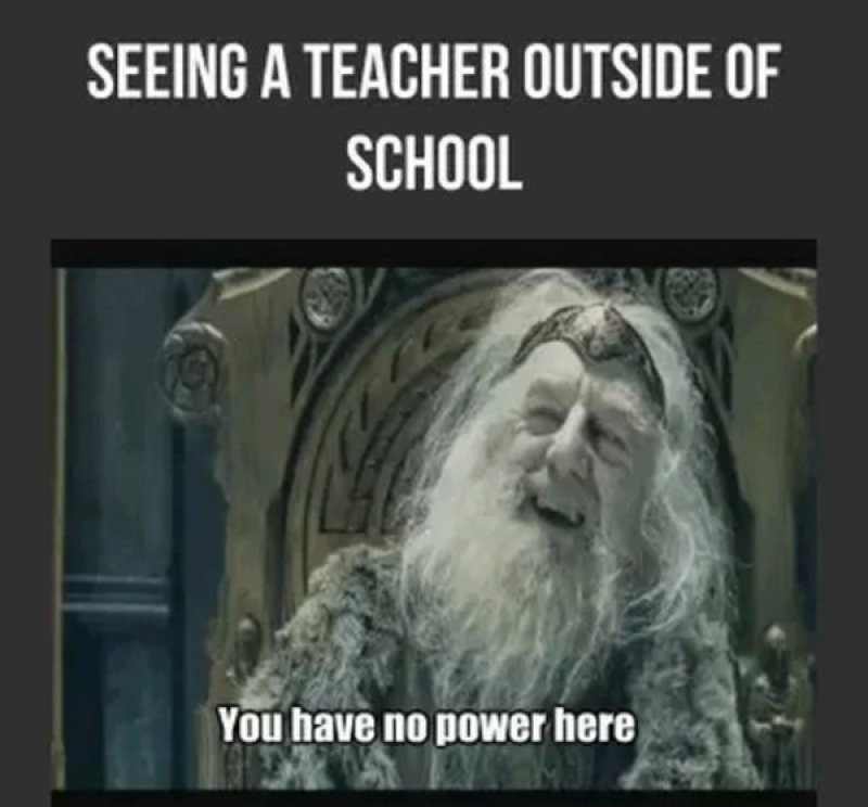Seeing A Teacher Outside Of School-12 Funny You Have No Power Here Memes