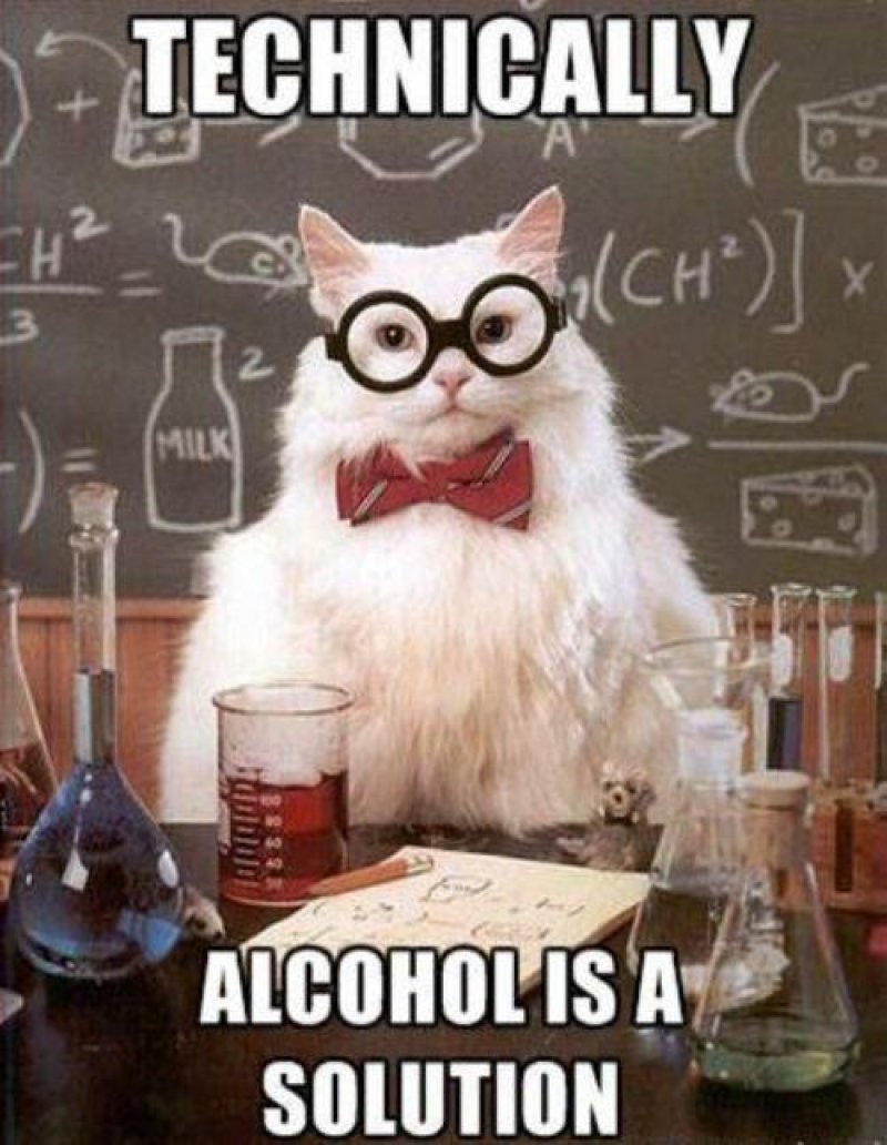Technically, Alcohol Is A Solution!-12 Hilarious Drinking Memes That Are Sure To Make You Laugh