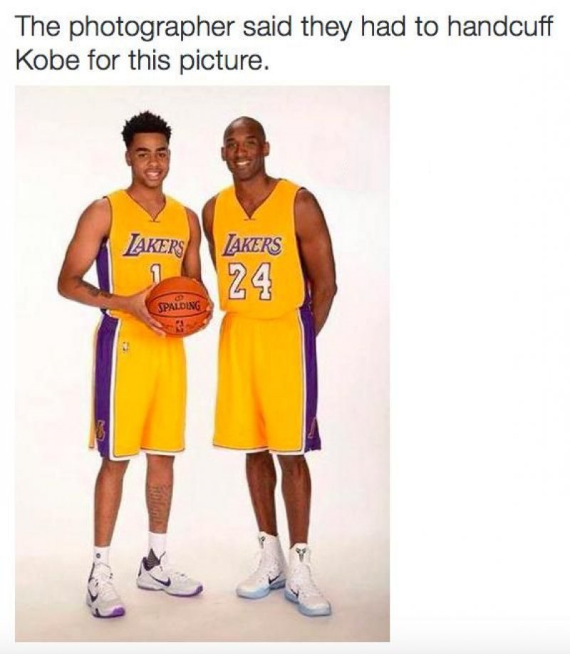 The Photographer Said They Had To Handcuff Kobe For This Picture! -12 Funny NBA Memes That Will Make Your Day