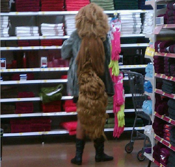 The hair-15 Hilarious Walmart Pictures That Will Make You Say WTF!!