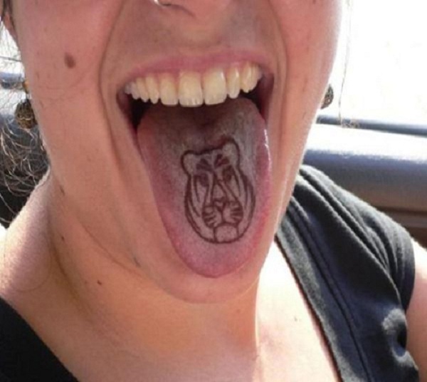 The tiger-Weirdest Tongue Tattoos