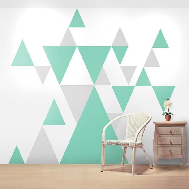 These Colorful Triangles-12 Cool Patterns For Walls That Are Awesome