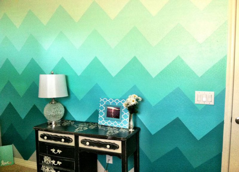 This Colorful Chevron Pattern-12 Cool Patterns For Walls That Are Awesome