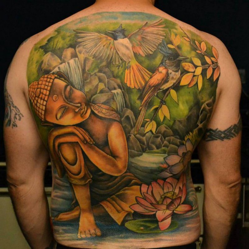 This Colorful And Wonderful Buddhist Tattoo-12 Amazing Buddha Tattoos That Will Make You Say I Want One