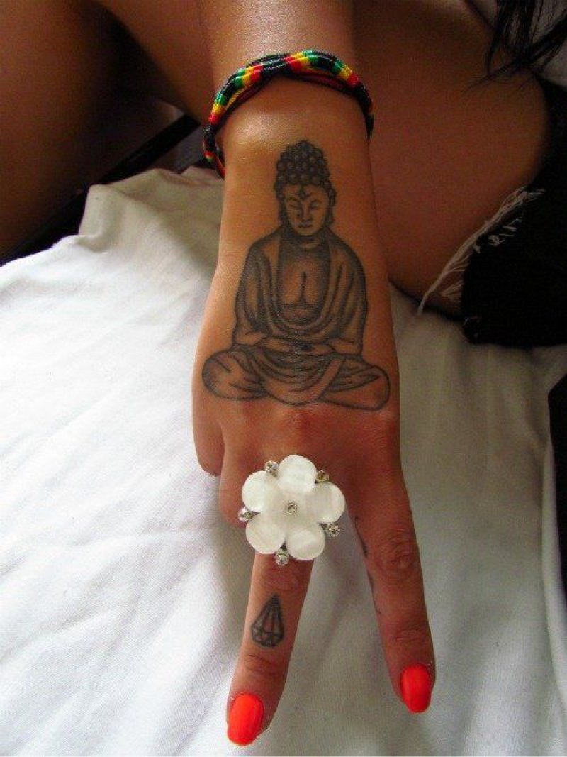 Custom Female Buddha and lotus flower tattoo | Miguel Angel … | Flickr