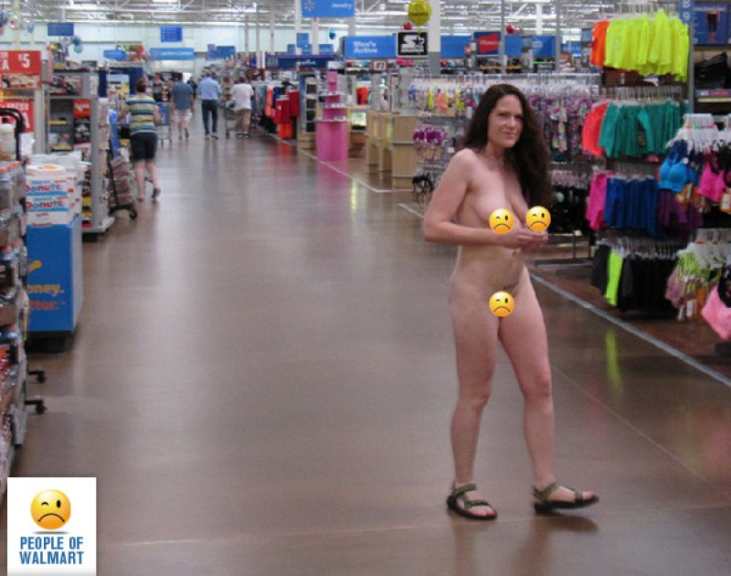You rarely see nude people at Walmart stores. 