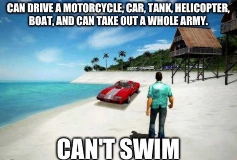 Tommy Can't Swim!-15 Worst GTA Logics That Are Actually Funny