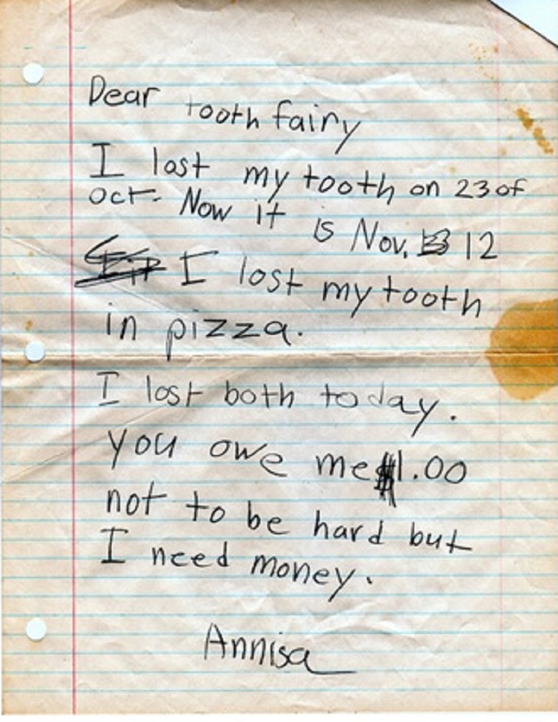 Tooth Fairy Apology-12 Hilarious Apology Notes Ever