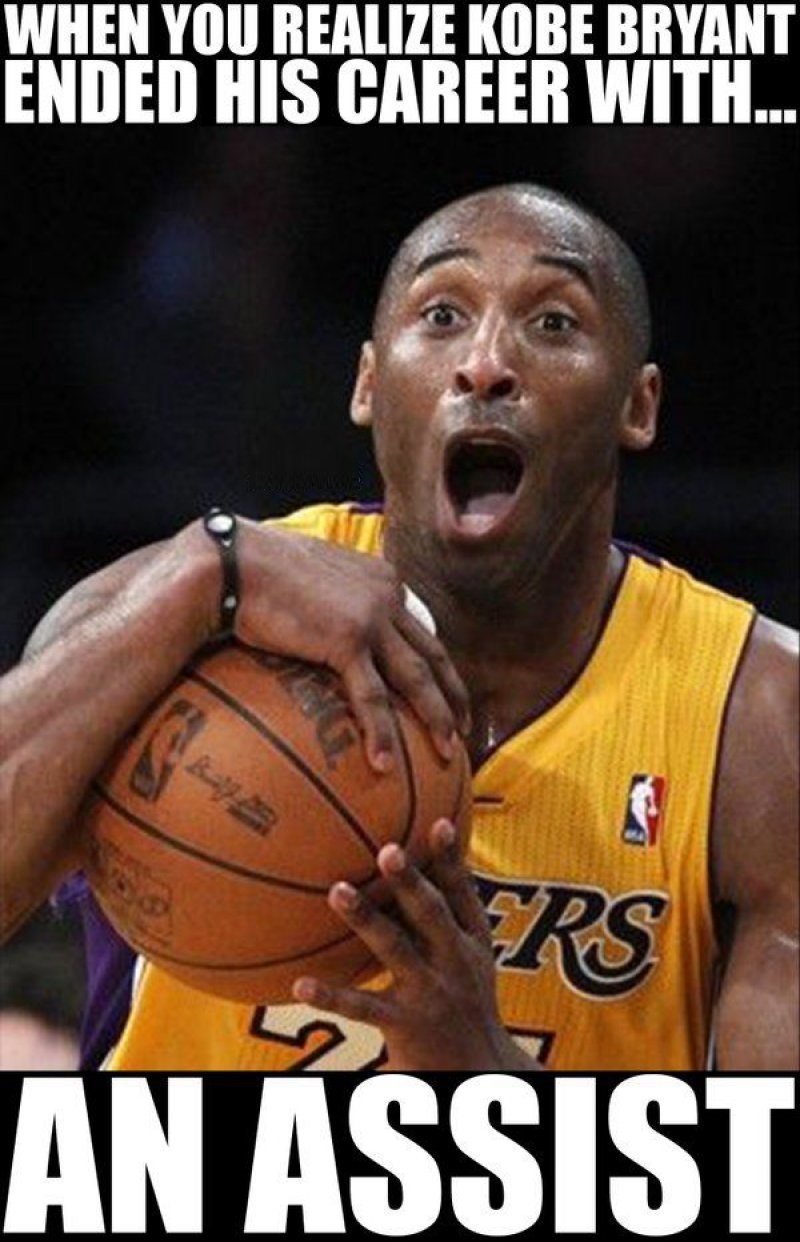When Kobe Bryant Ended His Career With An Assist! -12 Funny NBA Memes That Will Make Your Day