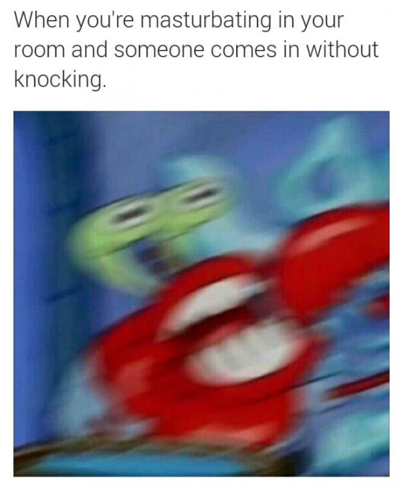When You Are Masturbating In Your Room-12 Hilarious Confused Mr. Krabs Memes