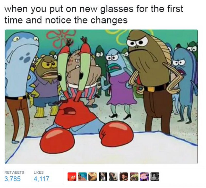When You Put On Glasses For The First Time-12 Hilarious Confused Mr. Krabs Memes