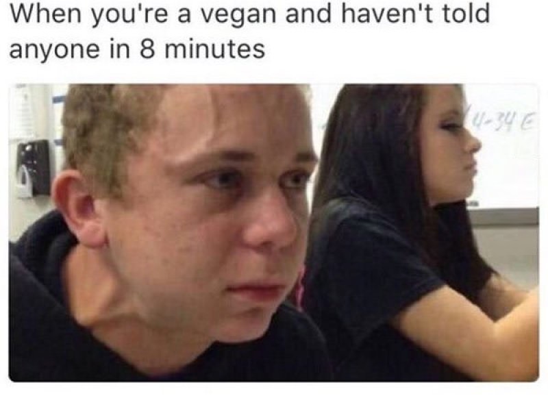 When You're A Vegan And Haven't Told Anyone In Eight Minutes -12 Funny "Kid Who Needs To Fart" Memes