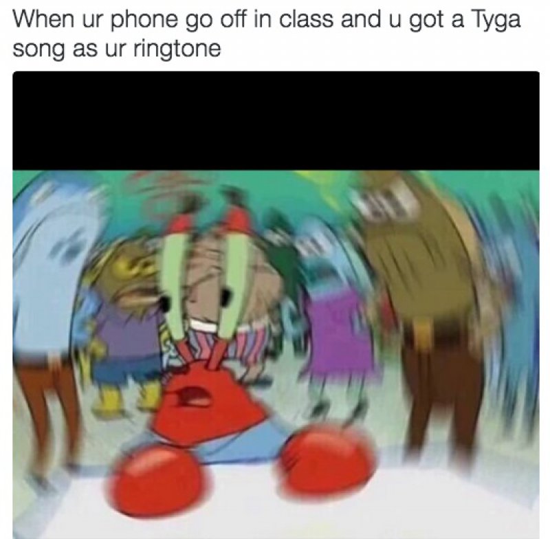 When Your Phone Rings In Class-12 Hilarious Confused Mr. Krabs Memes