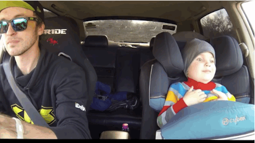 Dad Thrills Kid with His Drifting Skills-15 Awesome Dads Who Are Nailing The Father Thing