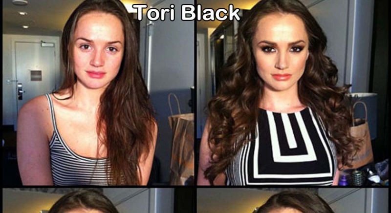 Pornstars with and without make up