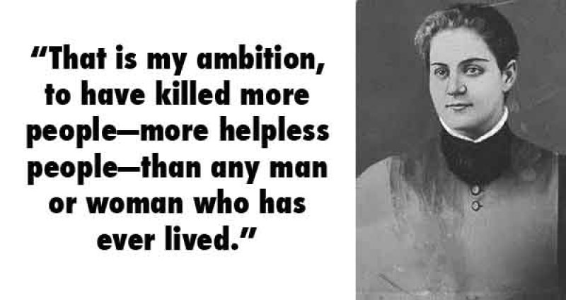 Jane Toppan, USA (1857 - 1938) -15 Serial Killer Quotes That Will Give Chills Down Your Spine