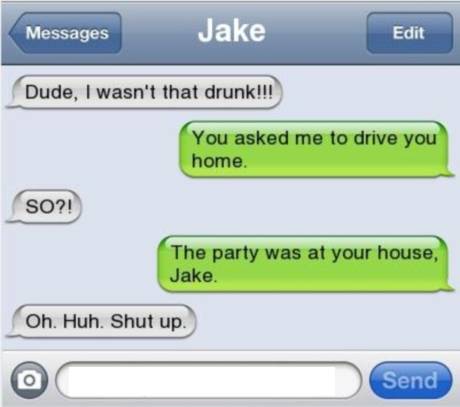 He Was So Drunk He Even Forgot Where He Was-15 Funniest 'The Morning After Hangover' Texts 