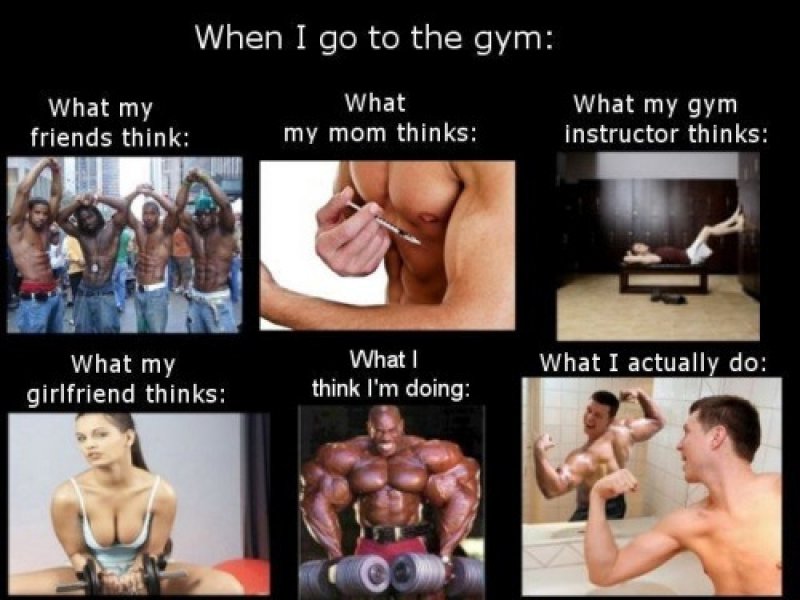 Going to Gym-15 Hilarious Differences Between What Your Girlfriend Thinks And Reality
