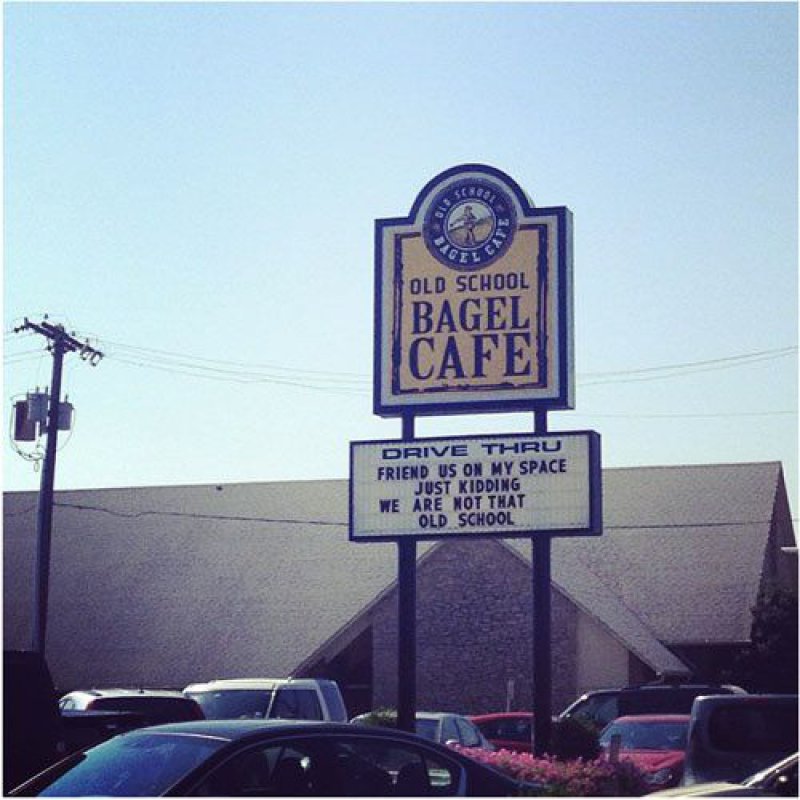 This Epic Bagel Place Sign -15 Images That Make You Say 'Well Played Sir'.